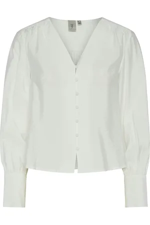 Y.A.S Pil Ls Shirt S. Noos Tops Blouses Long-sleeved White