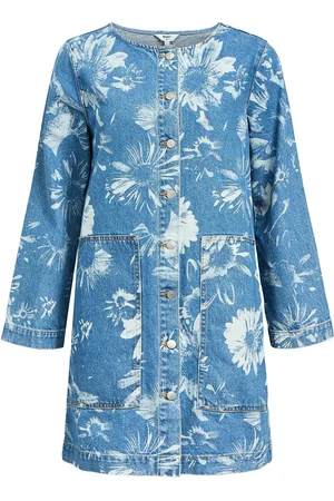 Object Objemel Lo L/S Denim Dress 137 Lyhyt Mekko Blue