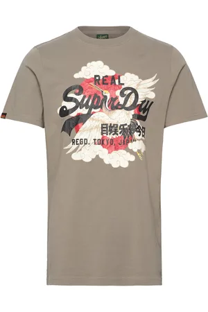 Superdry Vl Tokyo Relaxed Tee Tops T-shirts Short-sleeved Beige