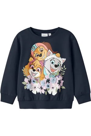 NAME IT Nmfjura Paw Nreg Sweat Unb Cplg Tops Sweat-shirts & Hoodies Sweat-shirts Navy