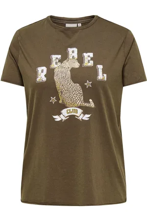 ONLY Carmiko Life Washed Ss Reg Tee Jrs Tops T-shirts & Tops Short-sleeved Brown