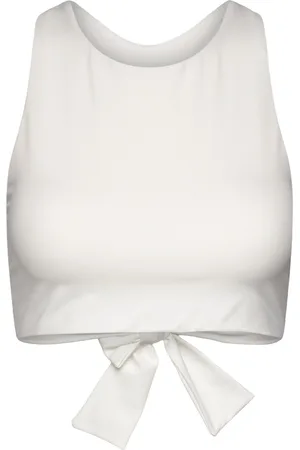 Casall Tie Back Sports Top Sport Sport Clothing Sports Tops & T-shirts Sport Crop Tops Sport Sleeveless Crop Tops White