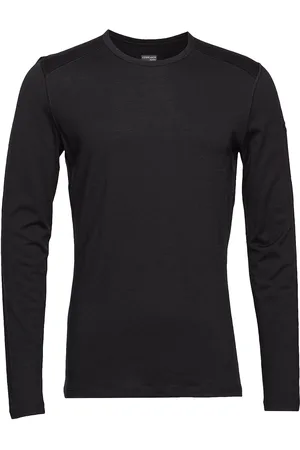 Icebreaker M 200 Oasis Ls Crewe Sport Base Layer Tops Black