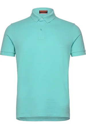 Superdry City Pique Polo Tops Polos Short-sleeved Blue