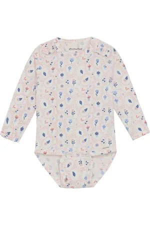 Minymo Body Ls Aop Pitkähihainen Body White