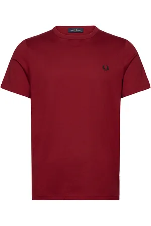 Fred Perry Ringer T-Shirt Tops T-shirts Short-sleeved Burgundy