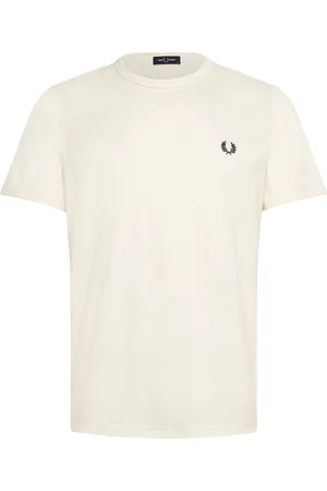 Fred Perry Ringer T-Shirt Tops T-shirts Short-sleeved Cream