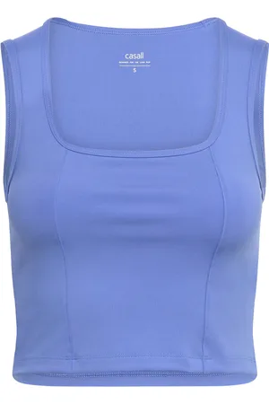 Casall Edge Crop Top Sport Sport Clothing Sports Tops & T-shirts Sport Tank Tops Blue