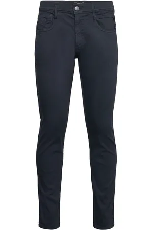 Replay Anbass Trousers Slim Hyperflex Colour Xlite Bottoms Trousers Casual Navy