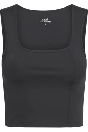 Casall Edge Crop Top Sport Sport Clothing Sports Tops & T-shirts Sport Tank Tops Black