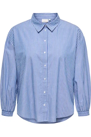 ONLY Cararja L/S Stripe Shirt Wvn Tops Shirts Long-sleeved Blue