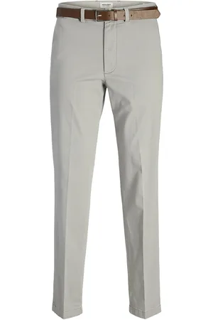 JACK & JONES Jpstollie Franco Chino W Belt Bottoms Trousers Chinos Grey Jack & J S