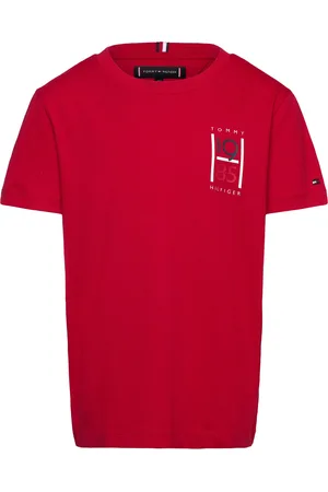 Tommy Hilfiger Th Graphic Reg Tee Ss Tops T-shirts Short-sleeved Red