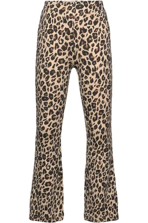 Lindex Trousers Jersey Flare Brushed Bottoms Leggings Beige