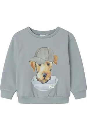 NAME IT Nmmbasse Nreg Sweat Unb Tops Sweat-shirts & Hoodies Sweat-shirts Grey