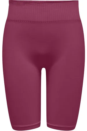 ONLY Onpjiji Hw Seam City Shorts Sport Women Sport Clothing Sport Tights Sport Training Tights Burgundy