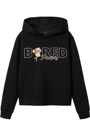 LMTD Nlfabrosa Boredofd Sweat Wh Bru Sky Tops Sweat-shirts & Hoodies Hoodies Black