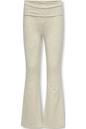 ONLY Kogfelina Fold Down Pants Cs Jrs Bottoms Sweatpants Beige