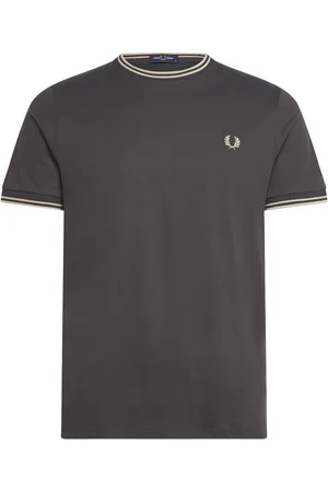 Fred Perry Twin Tipped T-Shirt Designers T-shirts Short-sleeved Grey