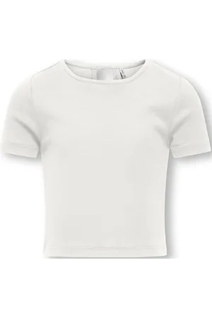 ONLY Kogrene Life S/S Open Back Top Jrs Tops T-shirts Short-sleeved White