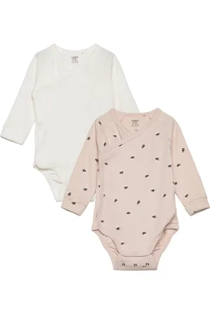 Lindex Body Wrap Bumblebee Nb 2 Pack Pitkähihainen Body Beige