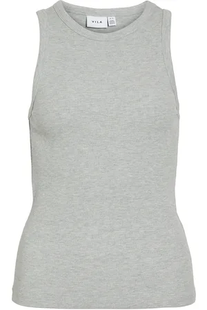 VILA Visola S/L Tank Top - Noos Tops T-shirts & Tops Sleeveless Grey