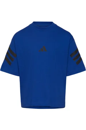 adidas J Fi 3S T Tops T-shirts Short-sleeved Blue