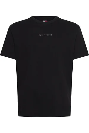 Tommy Hilfiger Tjm Rlx Linear Logo Tee Ext Tops T-shirts Short-sleeved Black