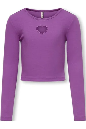 ONLY Kognessa Life Ls Contrast Cutout Top Jrs Tops T-shirts Long-sleeved T-shirts Purple