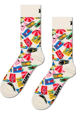 Happy Socks Lazy Day Sock Underwear Socks Regular Socks White