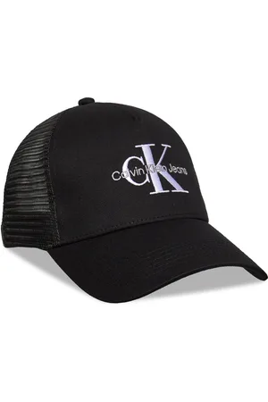 Calvin Klein Monologo 5 Panel Mesh Back Cap Accessories Headwear Caps Black