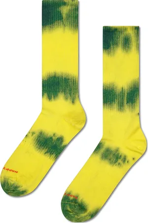 Happy Socks Tie-Dye Sneaker Sock Underwear Socks Regular Socks Yellow
