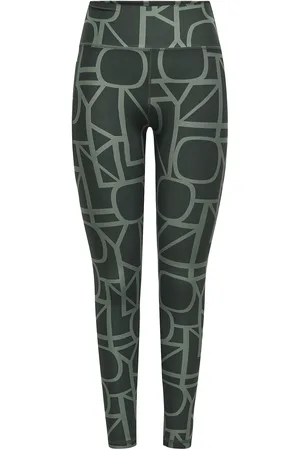 ONLY Onpfont-2 Logo Hw Pck Tights Noos Sport Women Women Sports Clothes Sport Tights Sport Training Tights Green