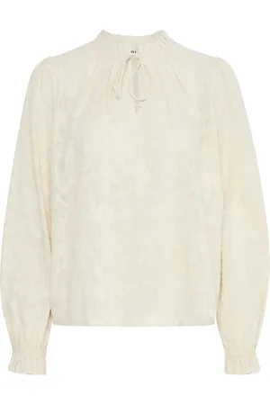 Ichi Iheona Ls Tops Blouses Long-sleeved Cream