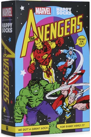 Happy Socks Marvel™ Avengers 6-Pack Gift Set Underwear Socks Regular Socks Black