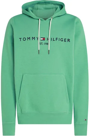 Tommy Hilfiger Tommy Logo Hoody Tops Sweat-shirts & Hoodies Hoodies Green