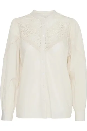 Ichi Ihzabrina Sh Tops Blouses Long-sleeved Cream