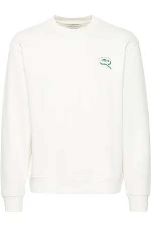 Casual Friday Cfliam 0200 Sweat With Fish Print Tops Sweat-shirts & Hoodies Sweat-shirts White