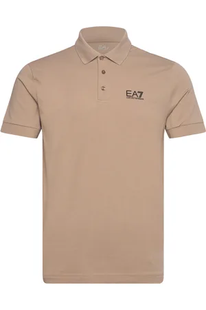 EA7 Polo Shirt Tops Polos Short-sleeved Beige