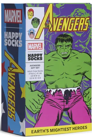 Happy Socks Marvel™ Avengers 3-Pack Socks Gift Set Underwear Socks Regular Socks Green
