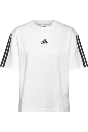 adidas W 3S Sj Bf T Sport Sport Clothing Sports Tops & T-shirts Sport T-shirts White