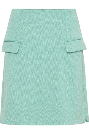 Ichi Ihkate Jacquard Sk5 Lyhyt Hame Green