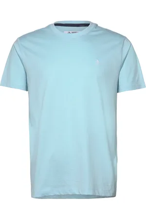Original Penguin S/S Embroidered Logo Tops T-shirts Short-sleeved Blue