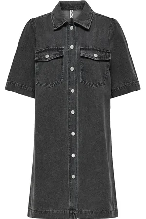 ONLY Onlbelle S/S Button Dress Dnm Gua Noos Dresses Shirt Dresses Black