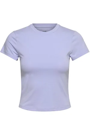 Casall Cotton Blend Slim Tee Sport Women Sport Clothing Sports Tops & T-shirts Sport T-shirts Purple