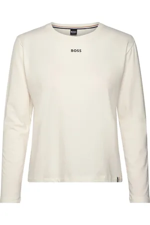 HUGO BOSS Ci_Ls-Shirt Toppi Cream