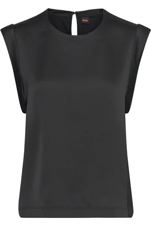 HUGO BOSS C_Ieaska Tops Blouses Sleeveless Black