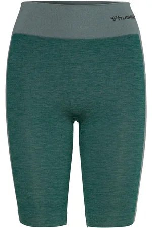 Hummel Hmlclea Seamless Cycling Shorts Sport Shorts Cycling Shorts Green