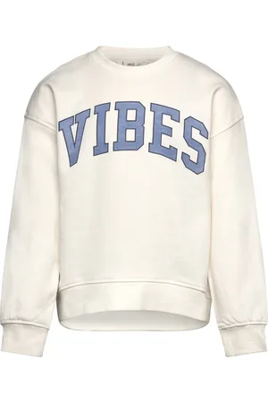 MANGO Printed Message Sweatshirt Tops Sweat-shirts & Hoodies Sweat-shirts White