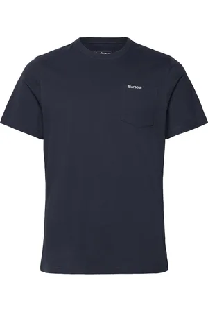 Barbour Langdon Pocket Designers T-shirts Short-sleeved Navy